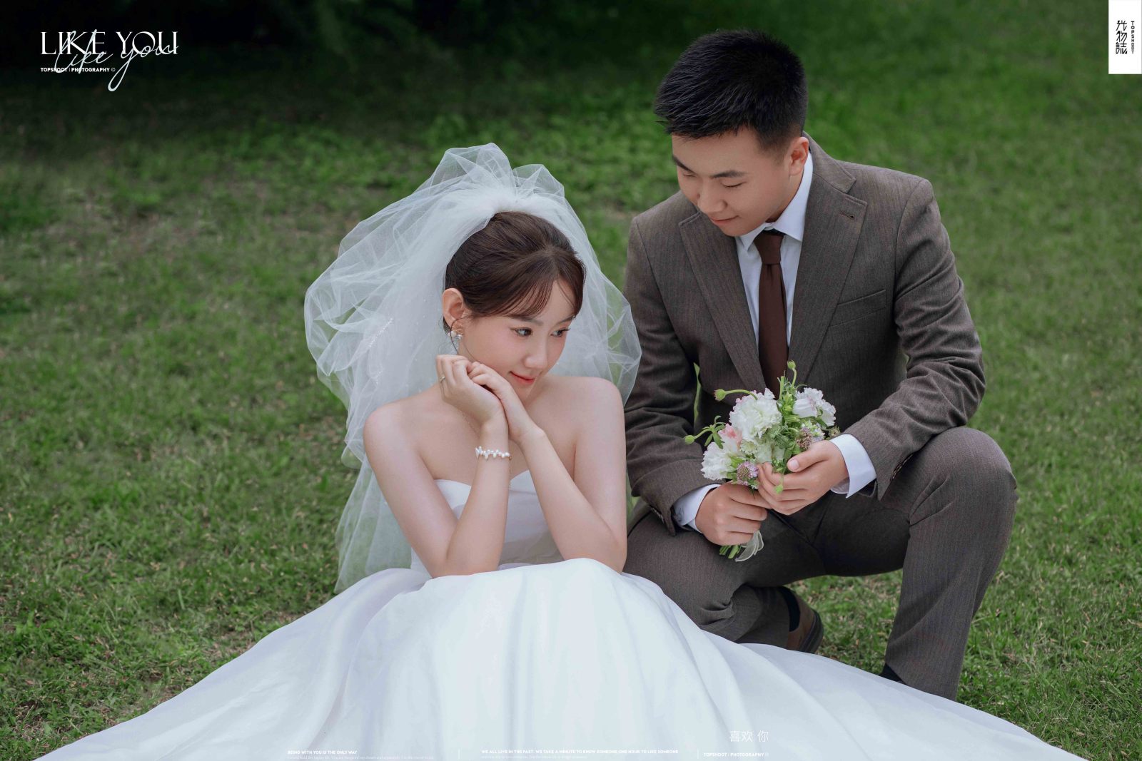 超级甜腻！王卓麟先生丁宛钰女士氛围森系婚纱照、氛围森系、艾辰、偷偷练过读心术，精准预判每一个想法，细腻到心里、婚纱照