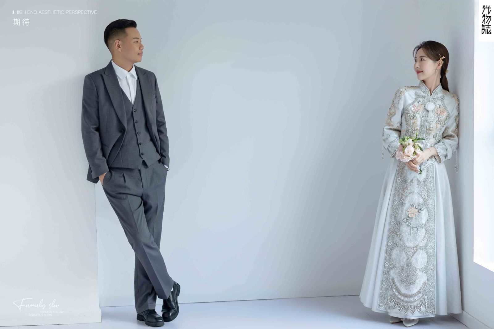 爱了~爱了~李明凯先生张怡心女士极简棚拍婚纱照、极简棚拍、韩松、行走的放大镜，现场细节，姿态指导的掌控者、婚纱照