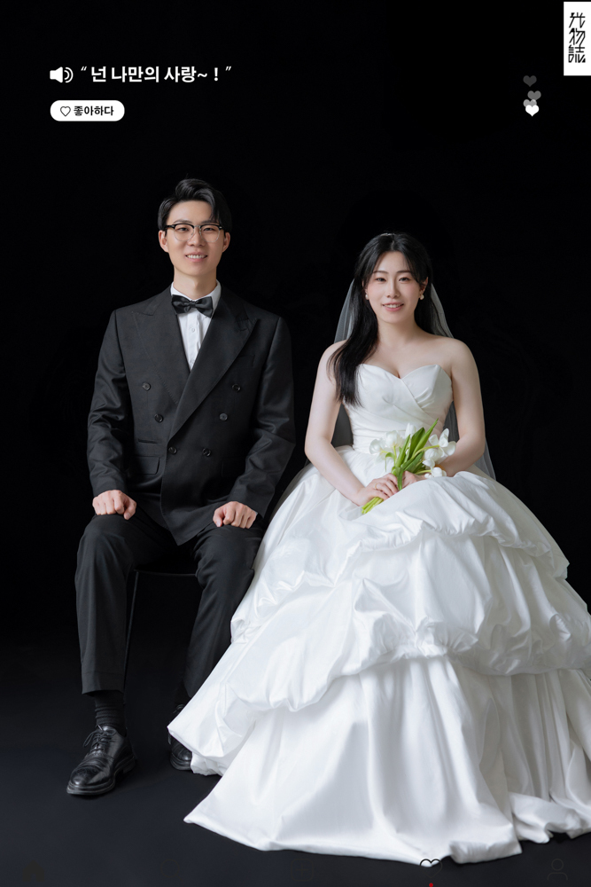 新鲜出炉:)付涛先生涂梦媛女士极简棚拍婚纱照、极简棚拍、徐才皓、好像在听单口相声，开心到直不起腰，幸福感MAX、婚纱照