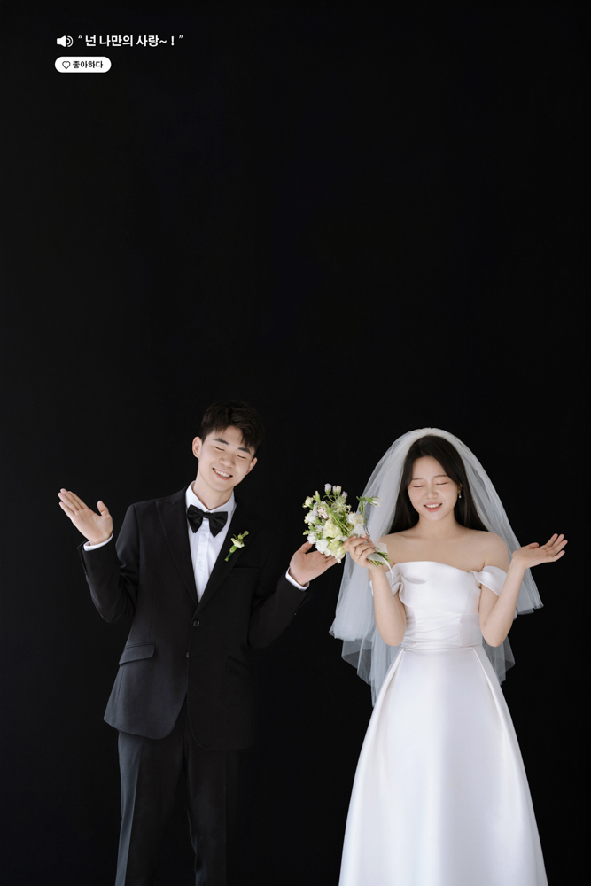 桔梗、极简棚拍、光影感婚纱照