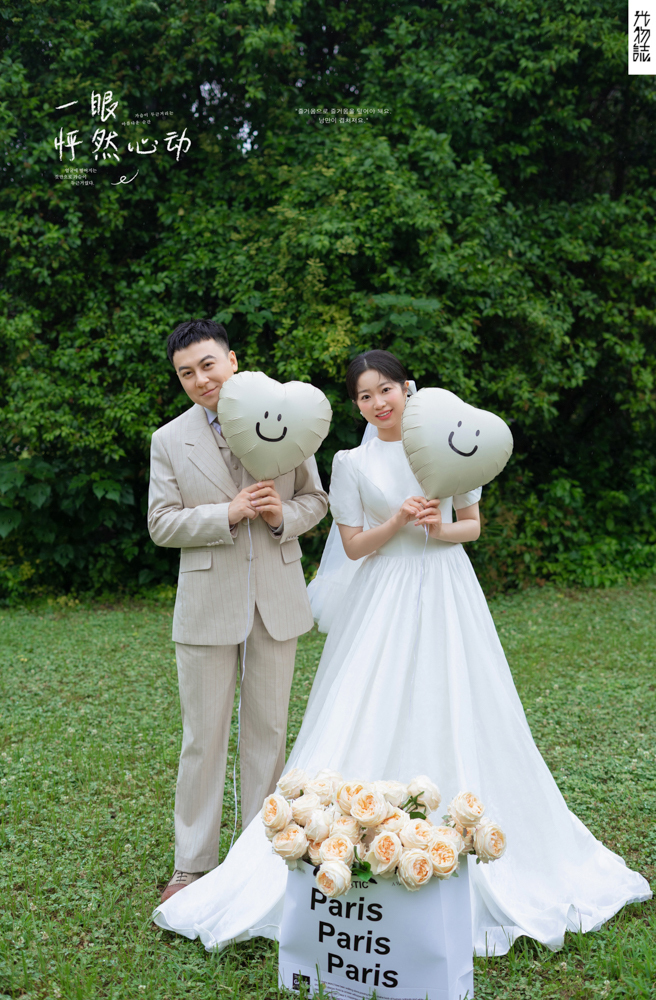 看一点小甜蜜~钟武先生彭佳蓉女士氛围森系婚纱照、氛围森系、白玛、怀疑是不是修导演系，拍照像电影一样的构图和质感、婚纱照
