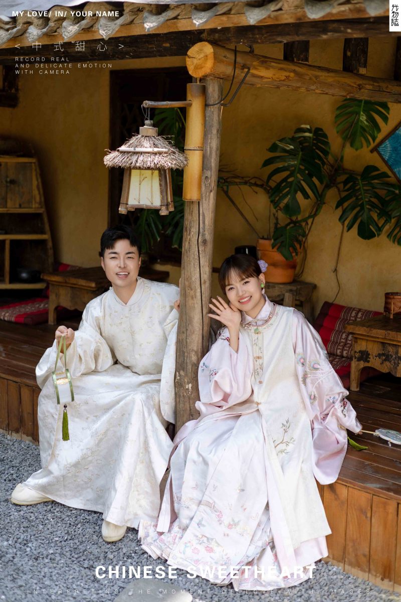 幸福感爆棚黄君鑫先生李开花女士中式传承婚纱照、中式传承、韩松、行走的放大镜，现场细节，姿态指导的掌控者、婚纱照