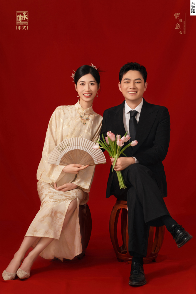 幸福感爆棚赵晨军先生任亚楠女士中式传承婚纱照、中式传承、白玛、怀疑是不是修导演系，拍照像电影一样的构图和质感、婚纱照