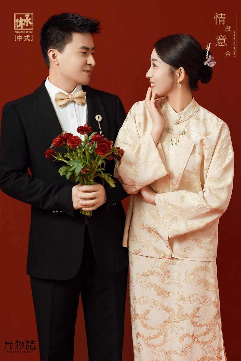 满满狗粮~刘勇先生常冬璞女士中式传承婚纱照、中式传承、木子、唠嗑型选手，构图多变、情绪拿捏，特写YYDS、婚纱照