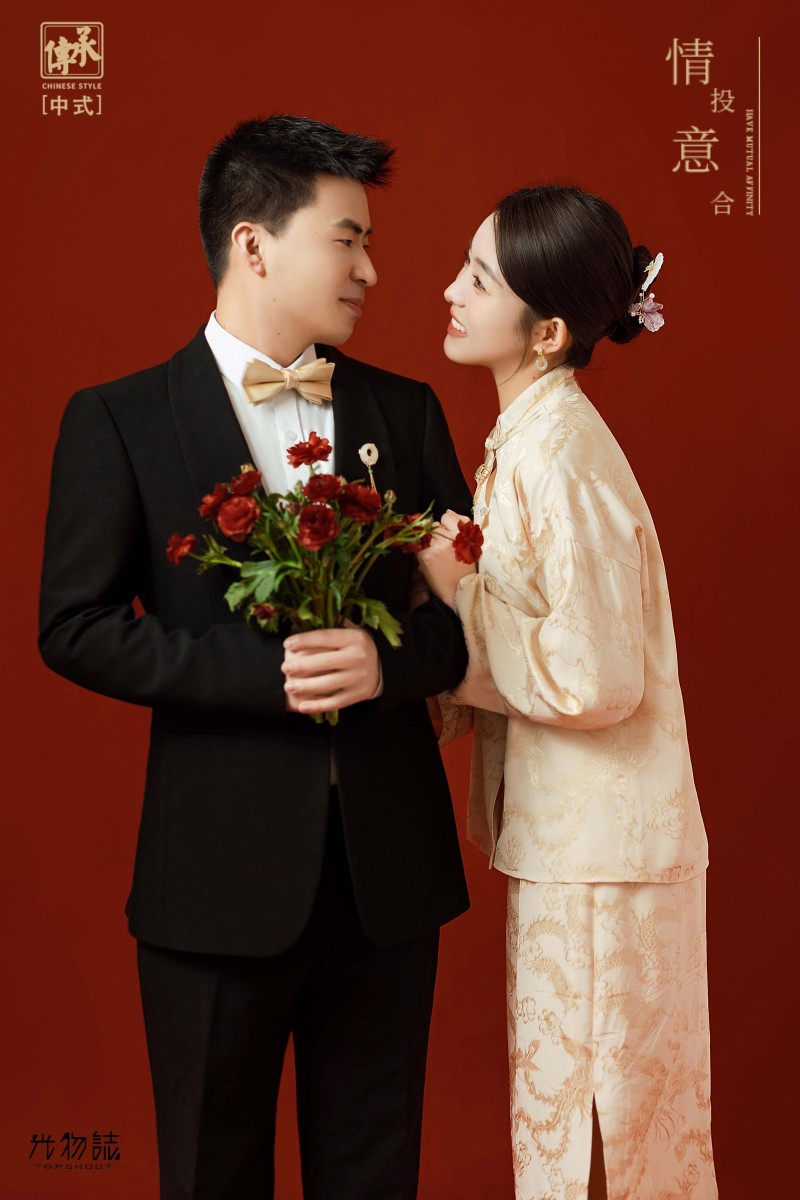 满满狗粮~刘勇先生常冬璞女士中式传承婚纱照、中式传承、木子、唠嗑型选手，构图多变、情绪拿捏，特写YYDS、婚纱照