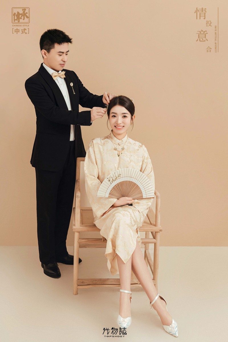 满满狗粮~刘勇先生常冬璞女士中式传承婚纱照、中式传承、木子、唠嗑型选手，构图多变、情绪拿捏，特写YYDS、婚纱照