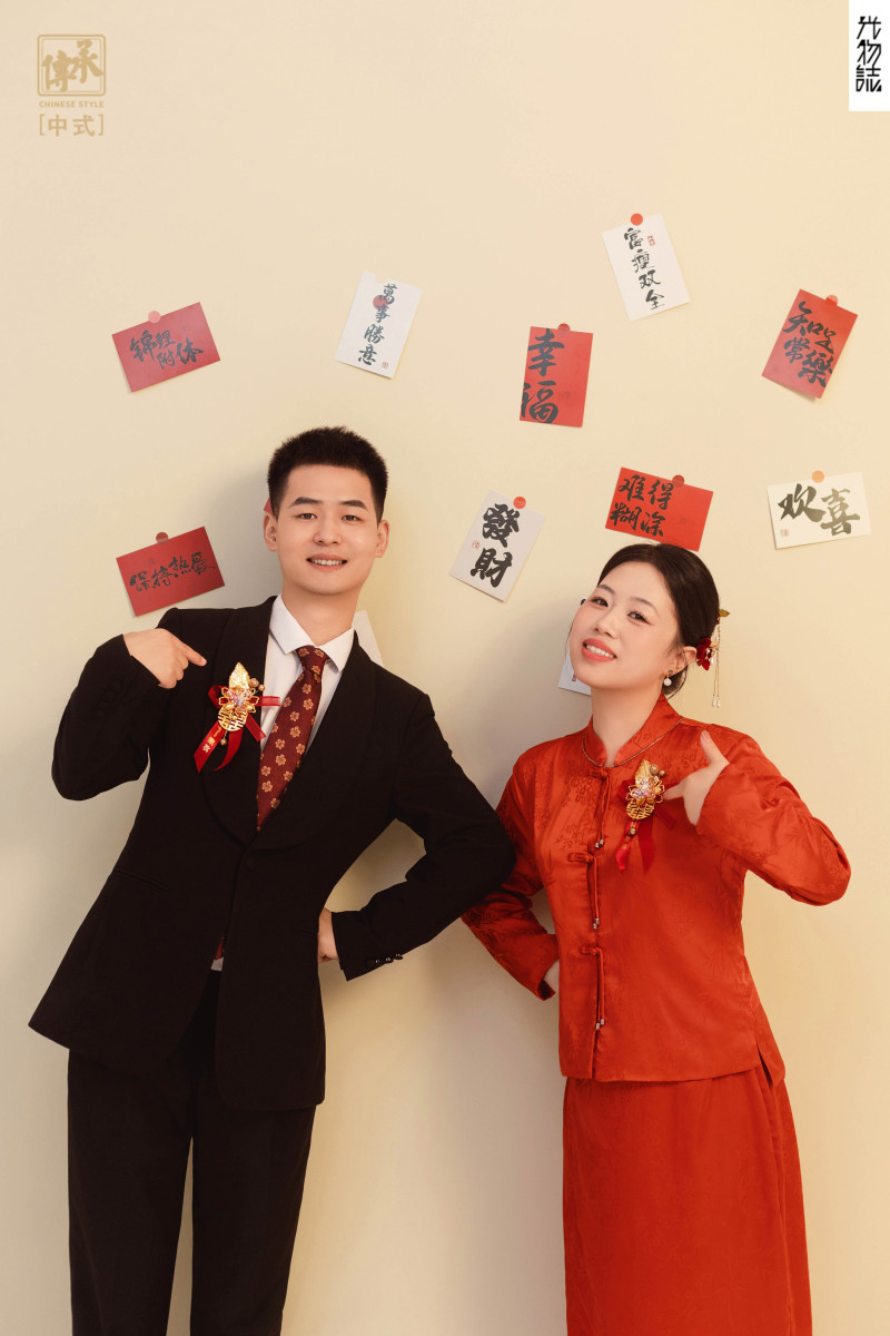 炒鸡甜~张博洋先生张春燕女士中式传承婚纱照、中式传承、木子、唠嗑型选手，构图多变、情绪拿捏，特写YYDS、婚纱照