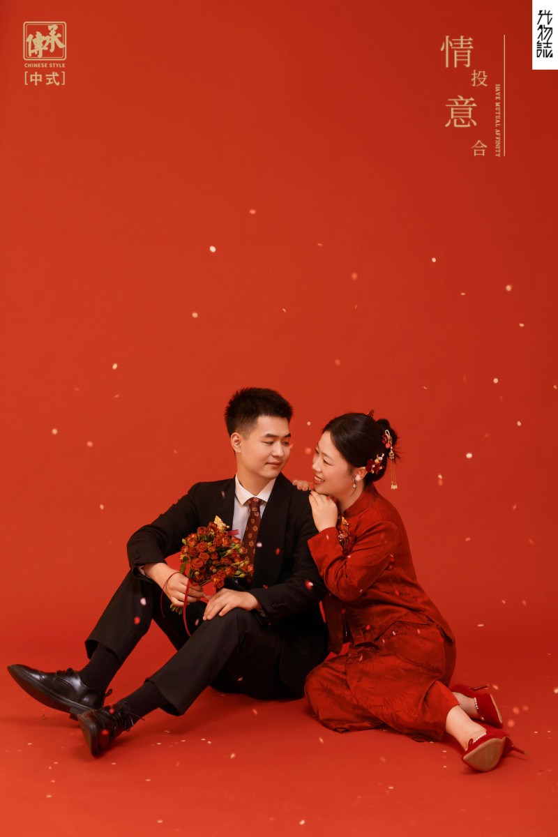炒鸡甜~张博洋先生张春燕女士中式传承婚纱照、中式传承、木子、唠嗑型选手，构图多变、情绪拿捏，特写YYDS、婚纱照