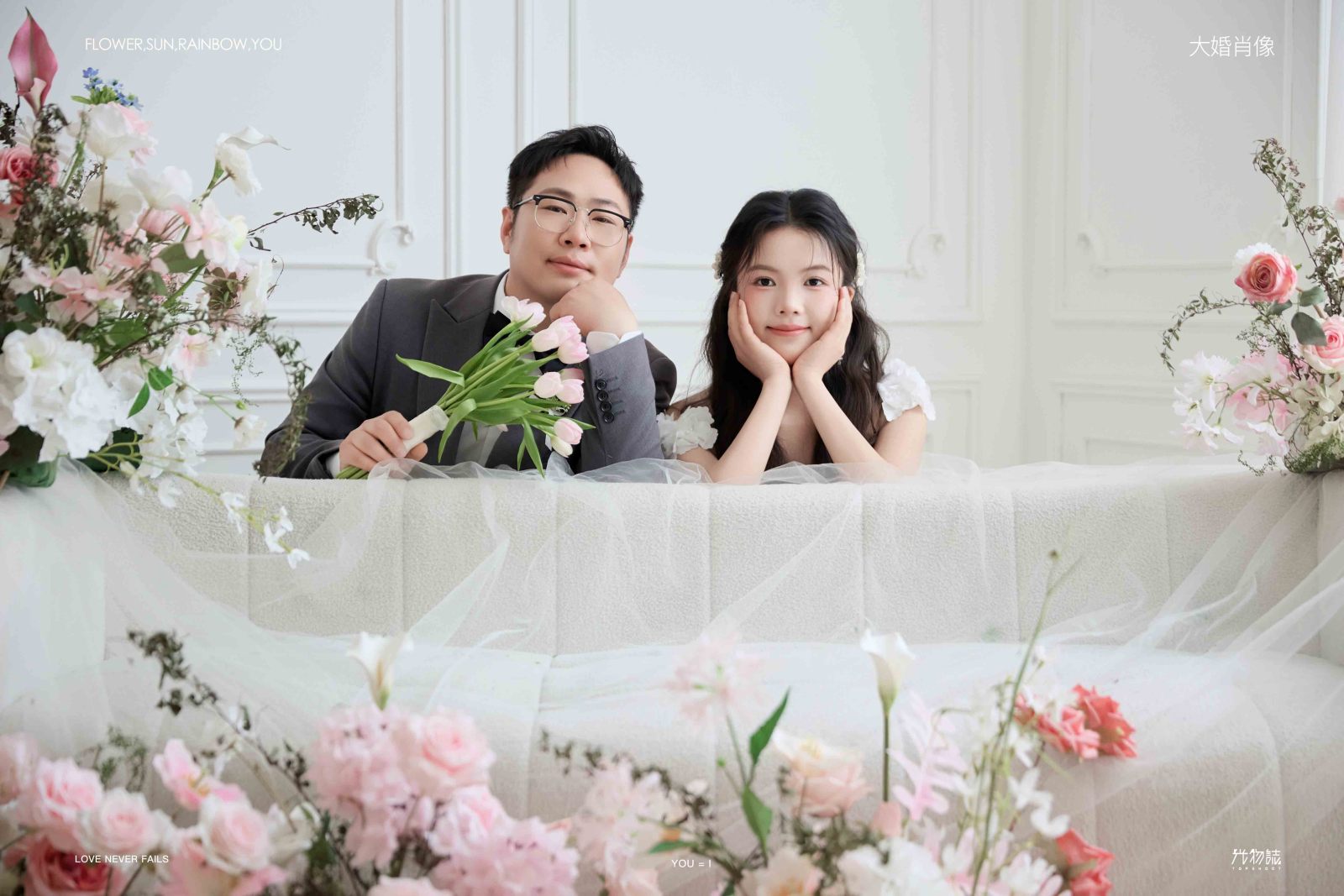 迟浩然先生吴咪女士极简棚拍婚纱照、极简棚拍、正林、眼睛就是测光仪，任何场地都能发挥成MVP、婚纱照