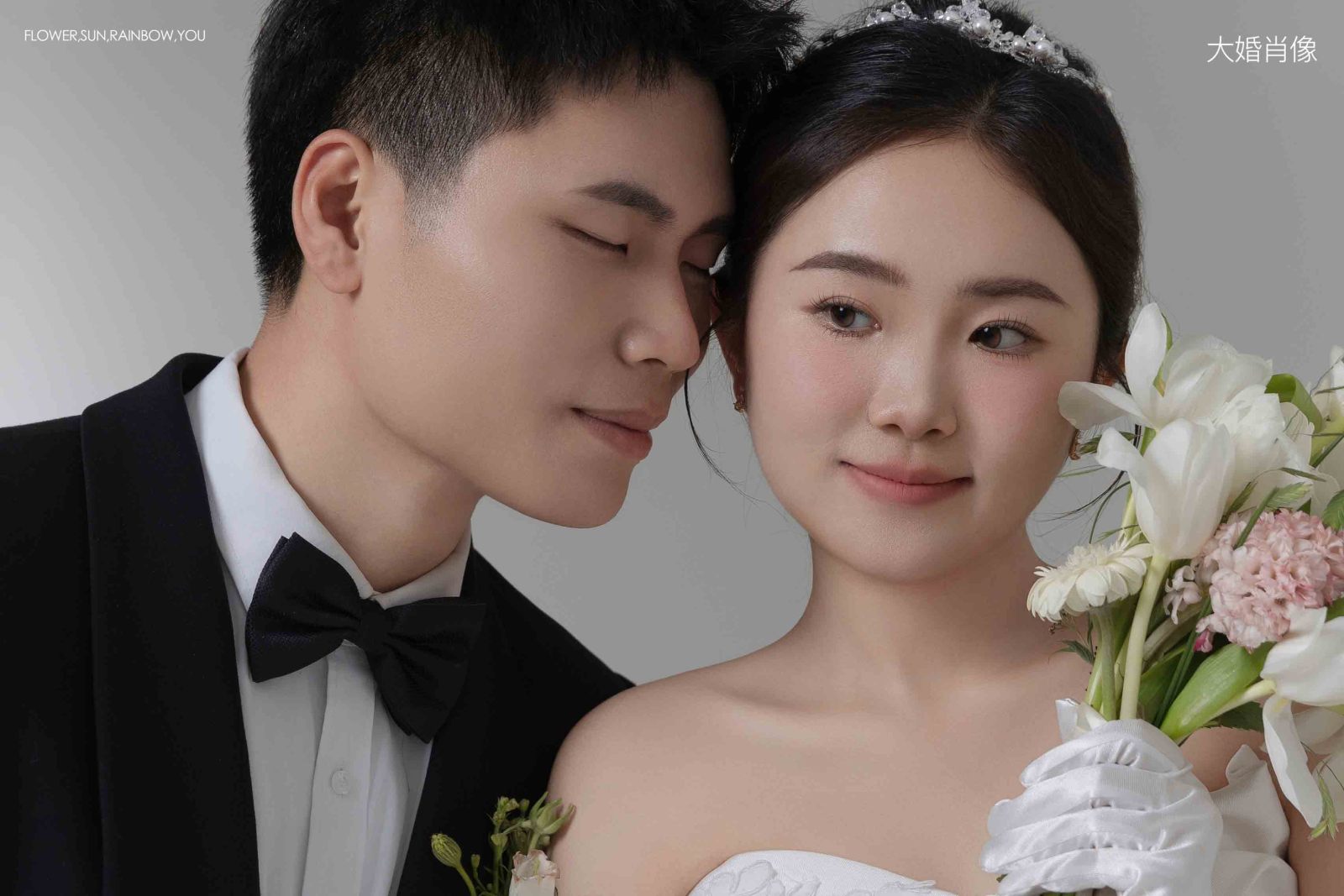 美到心里~张先生耿女士极简棚拍婚纱照、极简棚拍、正林、眼睛就是测光仪，任何场地都能发挥成MVP、婚纱照