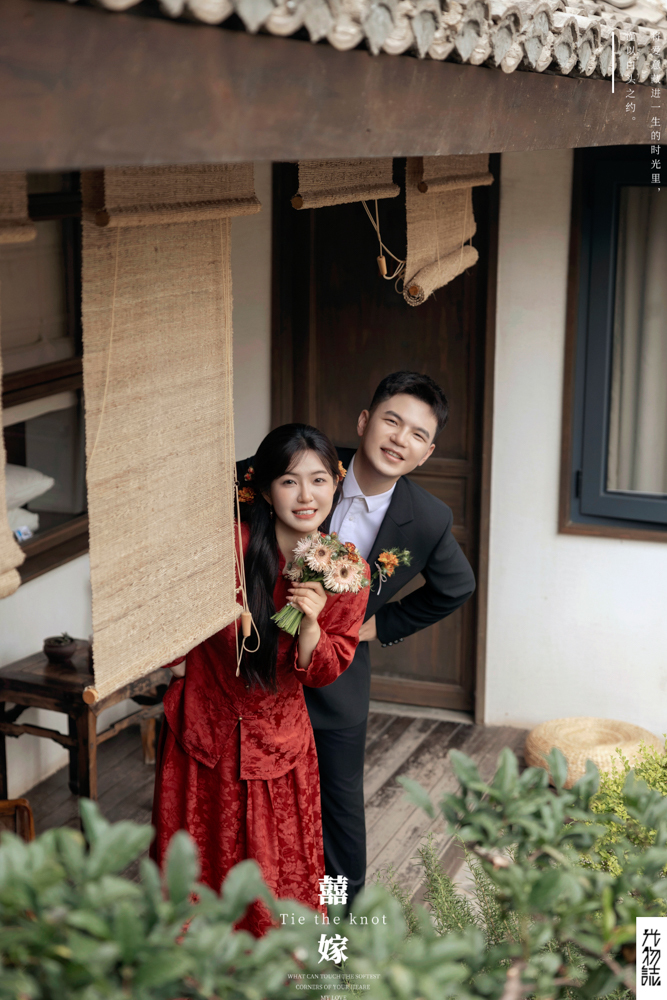 今日婚纱OOTD.陈坚先生赵海燕女士中式传承婚纱照、中式传承、木子、唠嗑型选手，构图多变、情绪拿捏，特写YYDS、婚纱照