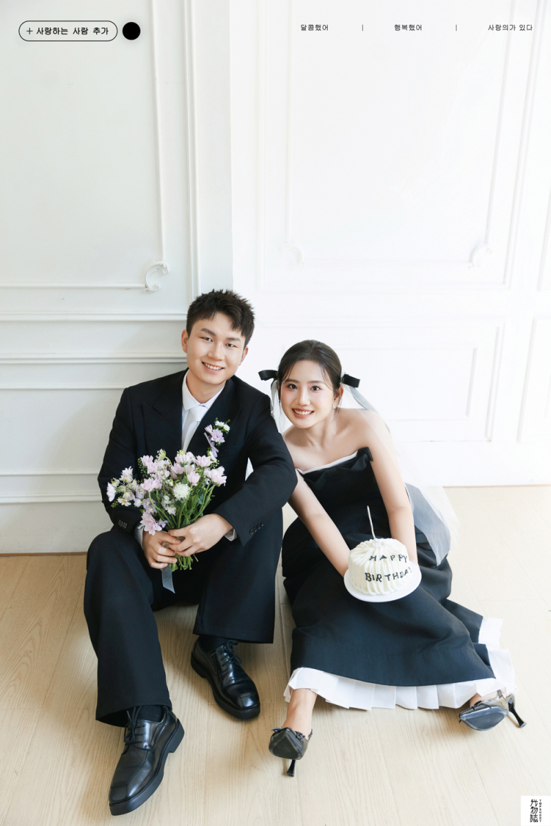 炒鸡甜~代先生赵女士极简棚拍婚纱照、极简棚拍、艾辰、偷偷练过读心术，精准预判每一个想法，细腻到心里、婚纱照