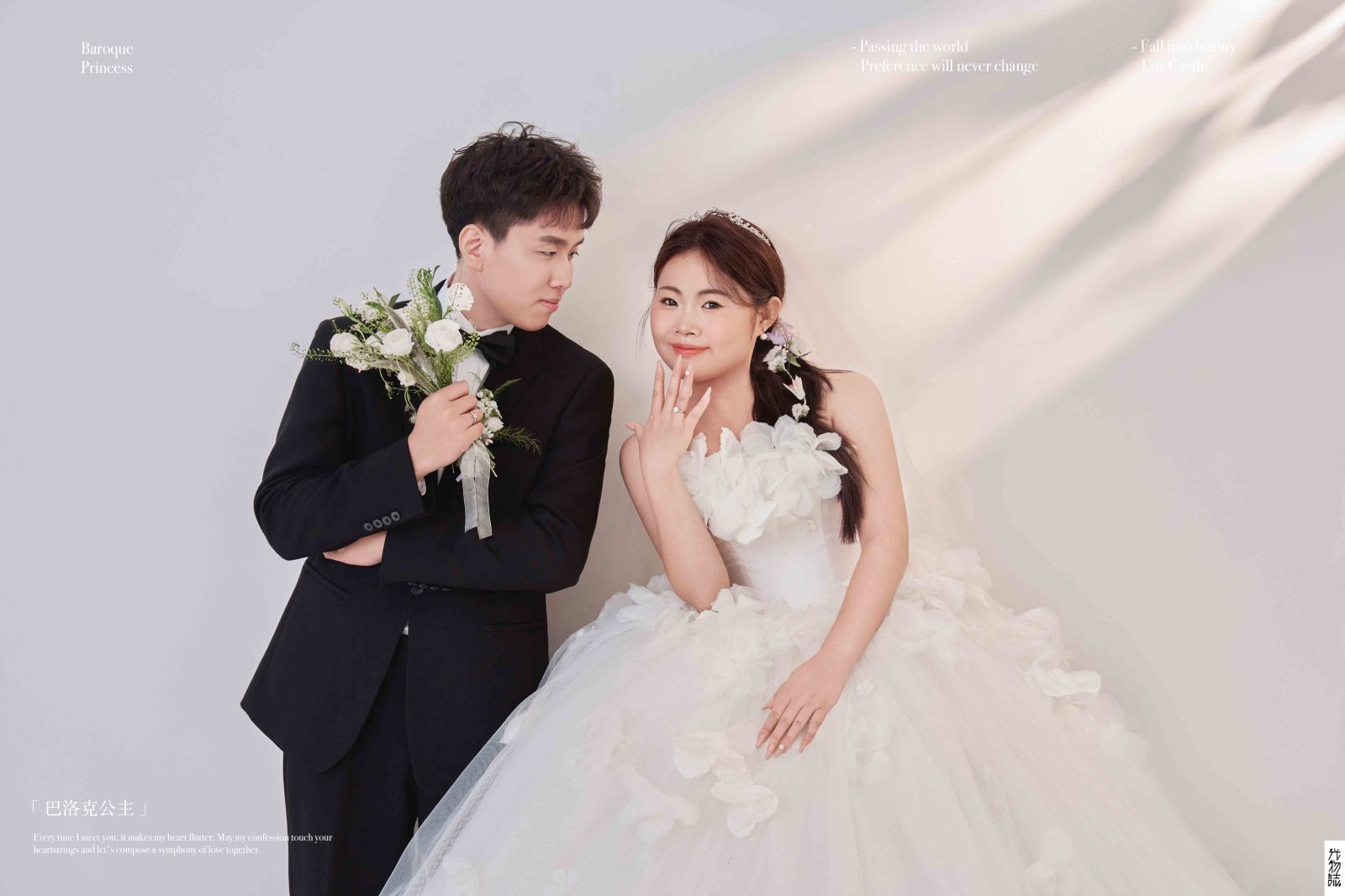 太太太太可了~~！张家辉先生李毛毛女士极简棚拍婚纱照、极简棚拍、韩松、行走的放大镜，现场细节，姿态指导的掌控者、婚纱照