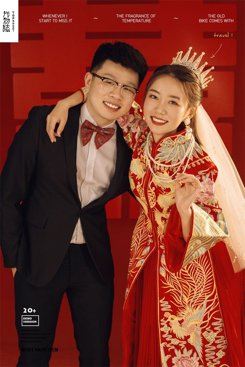 满满狗粮~姜博先生鲍梦小姐甜蜜新鲜式婚纱照、极简棚拍、、、婚纱照