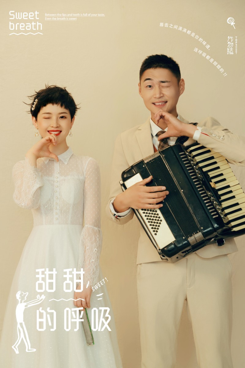 张建军先生刘晓丹女士甜美系婚纱照、极简棚拍、、、婚纱照