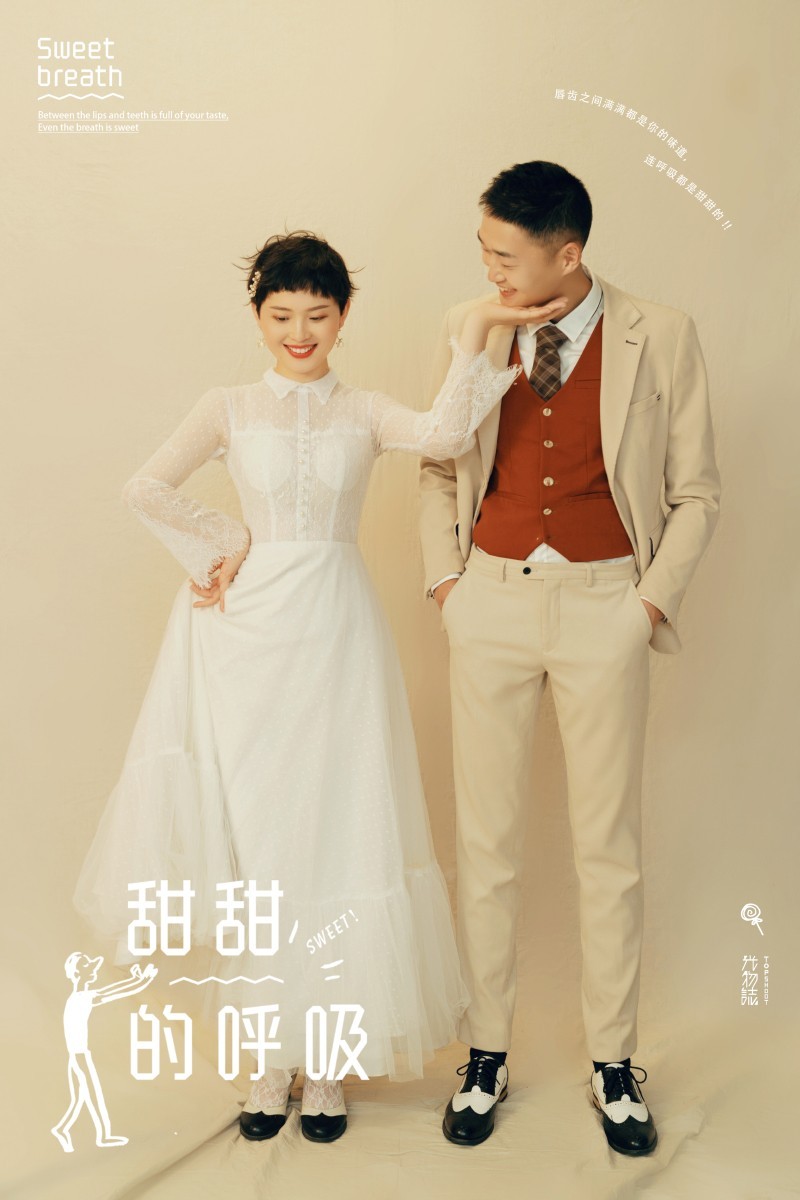 张建军先生刘晓丹女士甜美系婚纱照、极简棚拍、、、婚纱照