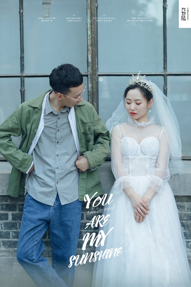 可甜可爱da乔欢先生张晨馨女士青春印记婚纱照、氛围森系  怀旧复古、、、婚纱照