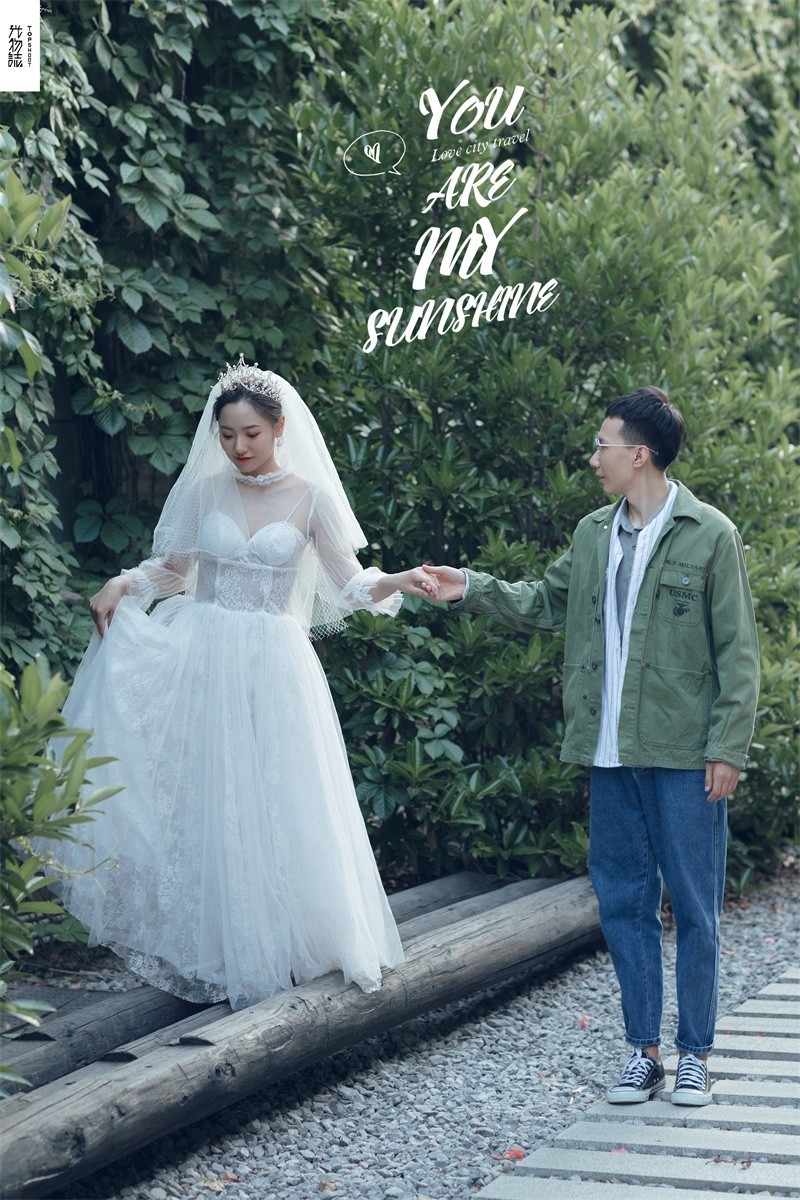 可甜可爱da乔欢先生张晨馨女士青春印记婚纱照、氛围森系  怀旧复古、、、婚纱照
