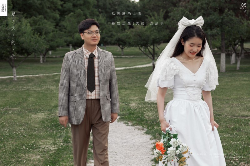 超级甜腻！党兴先生赵琳溪宝宝复古文艺婚纱照、怀旧复古、、、婚纱照