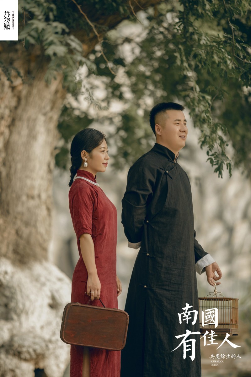 美到心里~陈文辉先生郭佩女士复古民国风婚纱照、极简棚拍、、、婚纱照