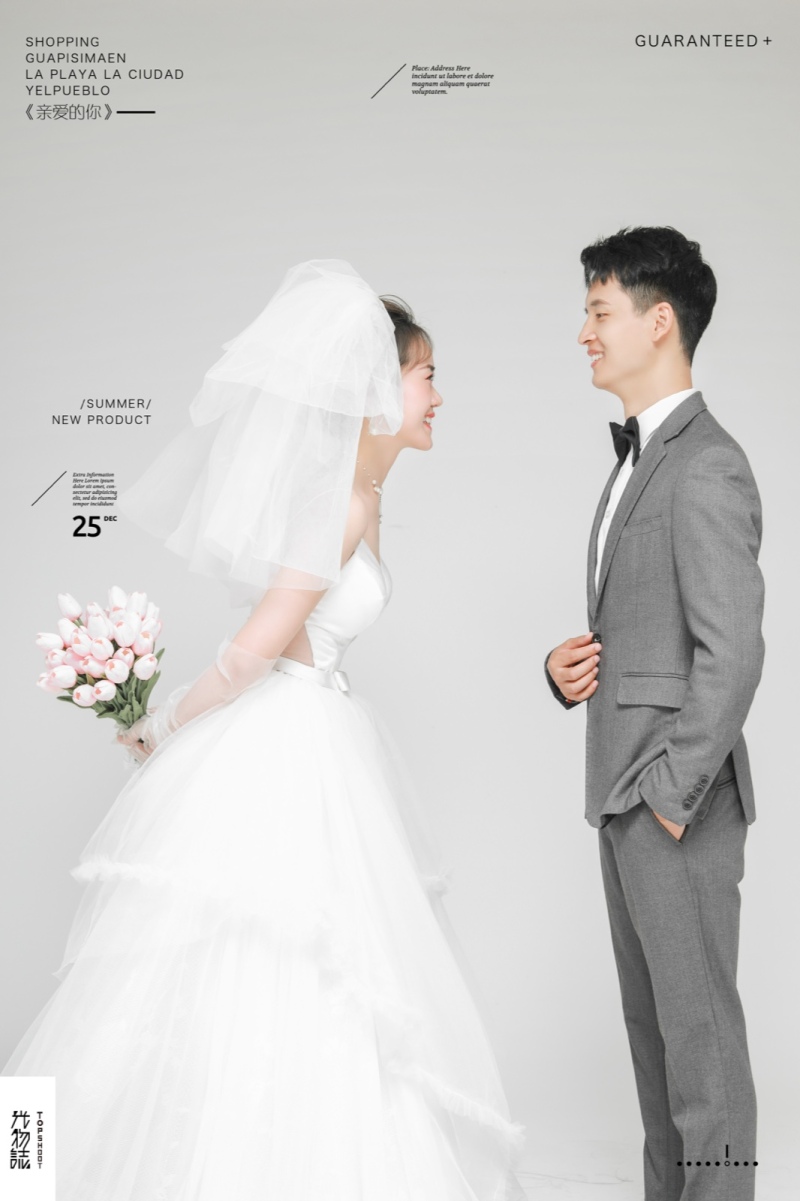 极致情绪！刘昭先生谭洁琼宝宝纯色简约风婚纱照、极简棚拍、、、婚纱照