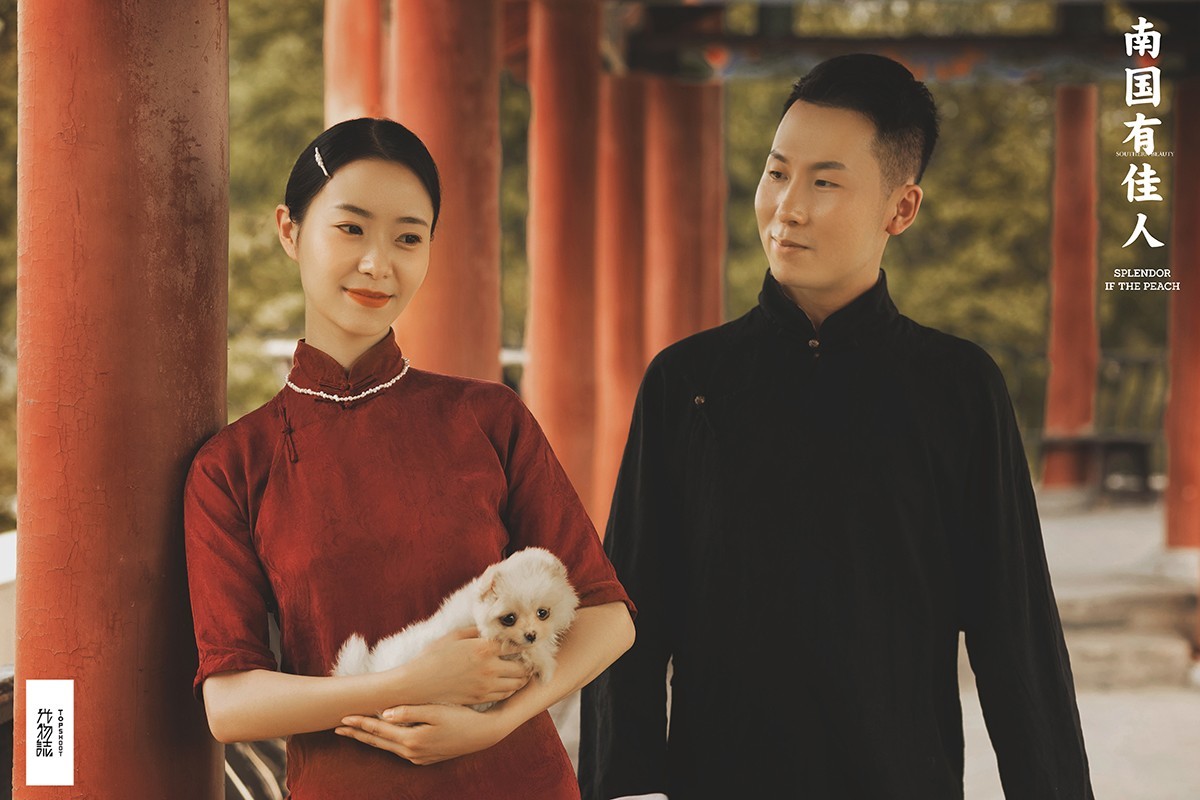 美到心里~王剑先生王雯女士复古民国风婚纱照、极简棚拍、、、婚纱照