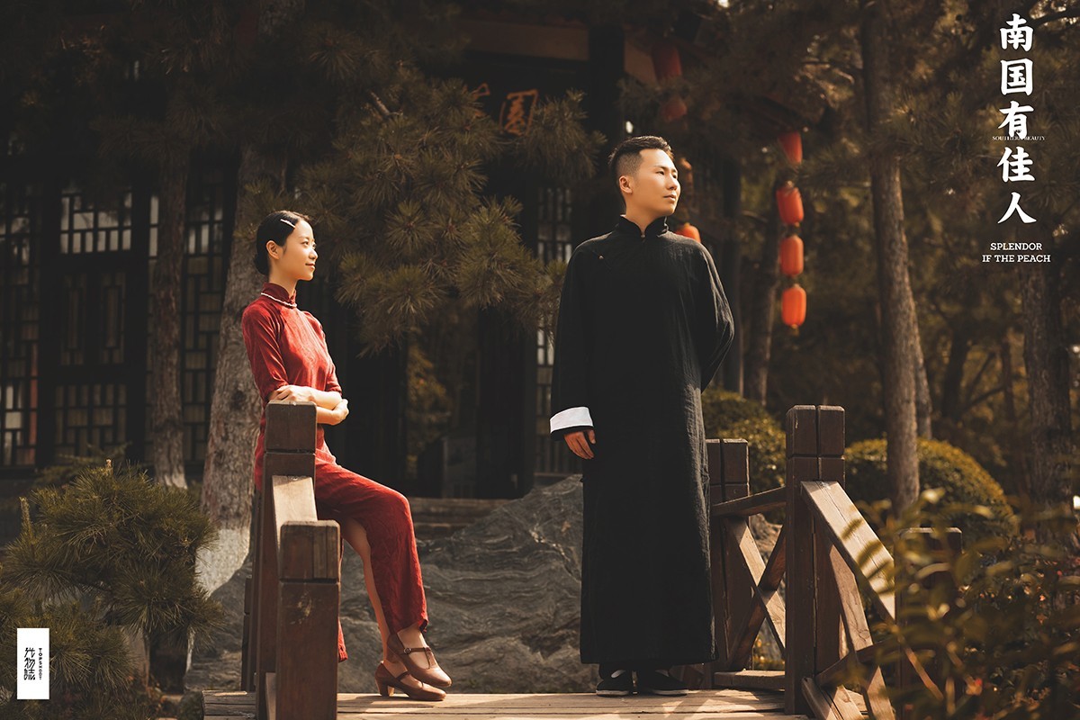 美到心里~王剑先生王雯女士复古民国风婚纱照、极简棚拍、、、婚纱照