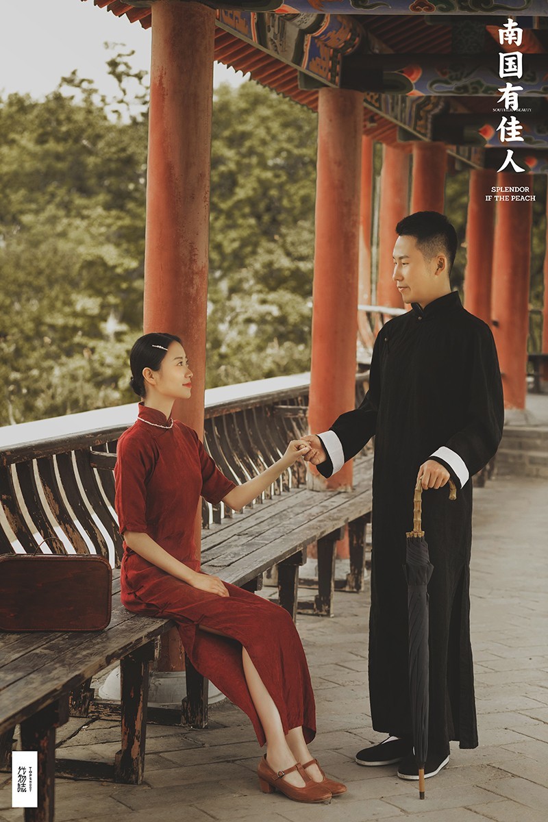 美到心里~王剑先生王雯女士复古民国风婚纱照、极简棚拍、、、婚纱照