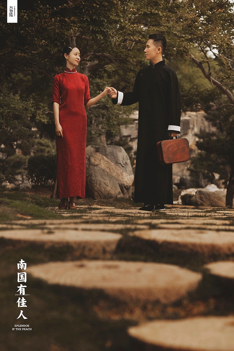 美到心里~王剑先生王雯女士复古民国风婚纱照、极简棚拍、、、婚纱照