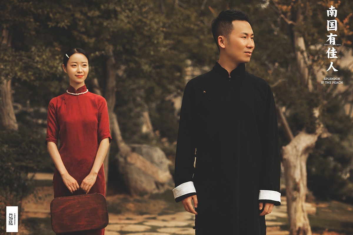 美到心里~王剑先生王雯女士复古民国风婚纱照、极简棚拍、、、婚纱照