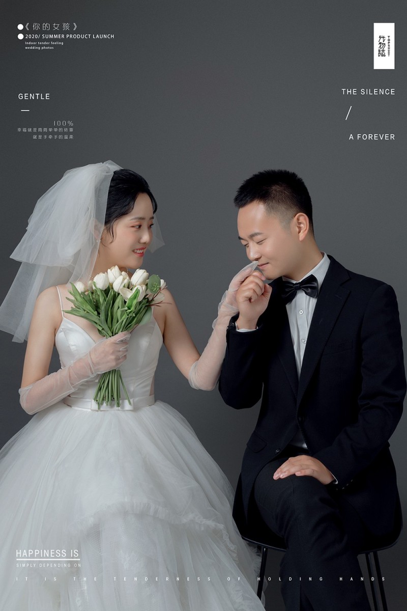 极致情绪！马彤阳先生高瑜女士纯色简约风婚纱照、极简棚拍  氛围森系、、、婚纱照
