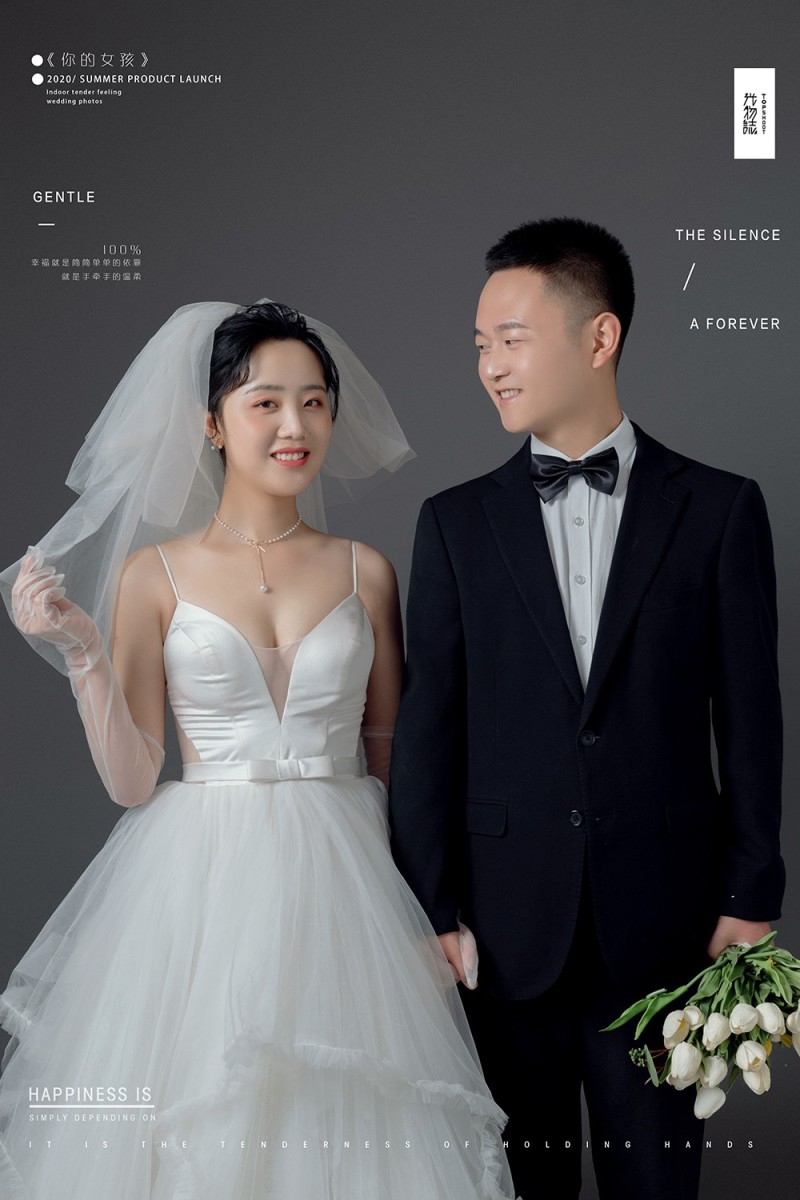 极致情绪！马彤阳先生高瑜女士纯色简约风婚纱照、极简棚拍  氛围森系、、、婚纱照