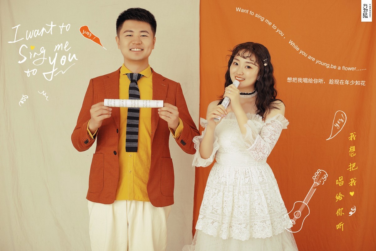 马翊诚先生陆旖旎女士青春印记婚纱照、极简棚拍、、、婚纱照