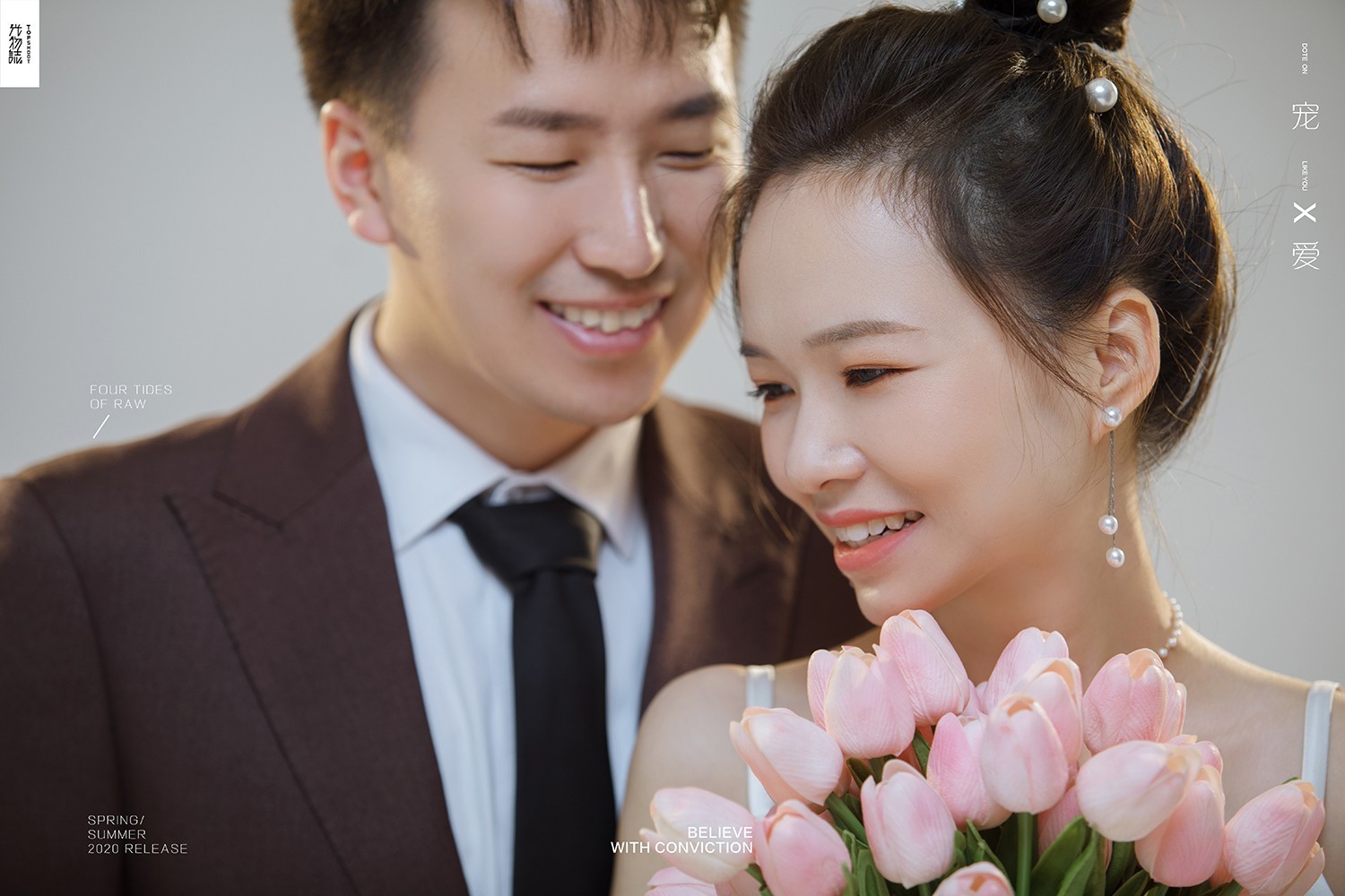 超级甜腻！彭琪先生  吴珊 女士浪漫情绪婚纱照、极简棚拍、、、婚纱照