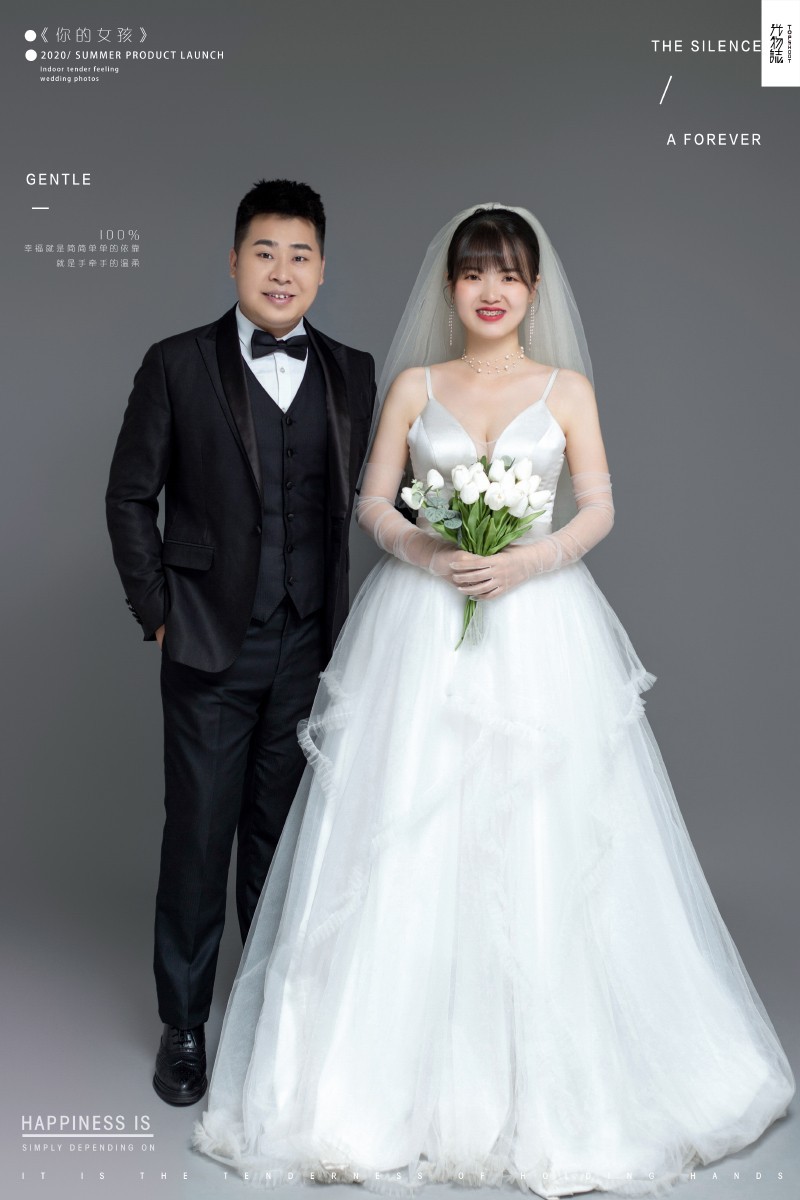 极致情绪！李博先生贺悦女士甜蜜新鲜式婚纱照、极简棚拍、、、婚纱照
