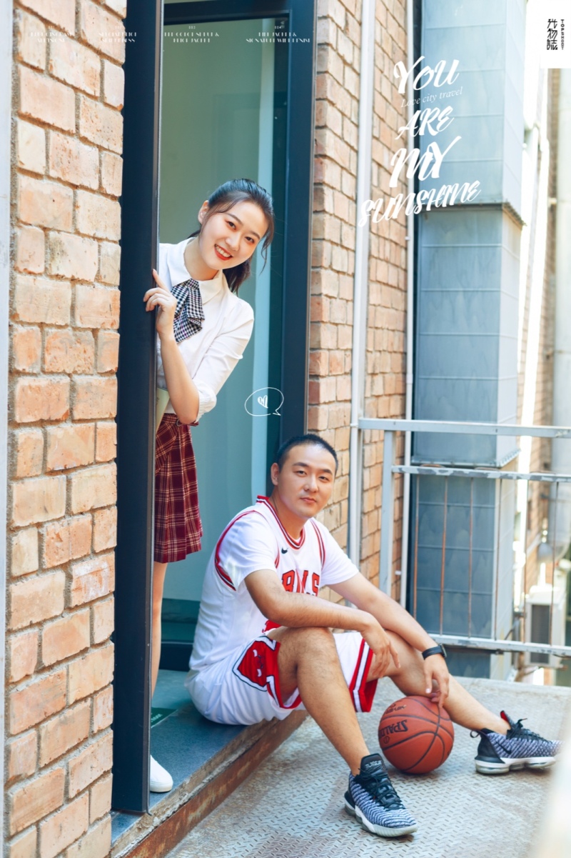 超级甜腻！李咏宸先生焦文欣青春学院风婚纱照、氛围森系、、、婚纱照