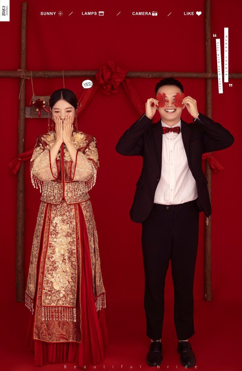 杨强强先生候梦颖你的甜蜜婚纱照、极简棚拍、、、婚纱照