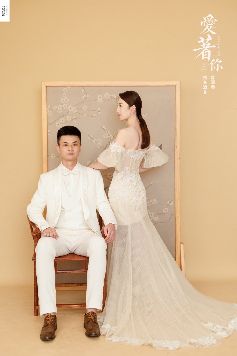 极致情绪！姚恺文先生刘超女士复古民国风婚纱照、极简棚拍、、、婚纱照