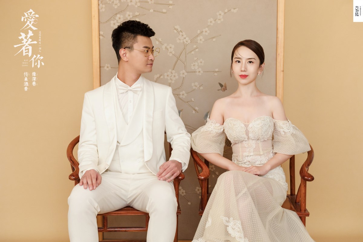极致情绪！姚恺文先生刘超女士复古民国风婚纱照、极简棚拍、、、婚纱照