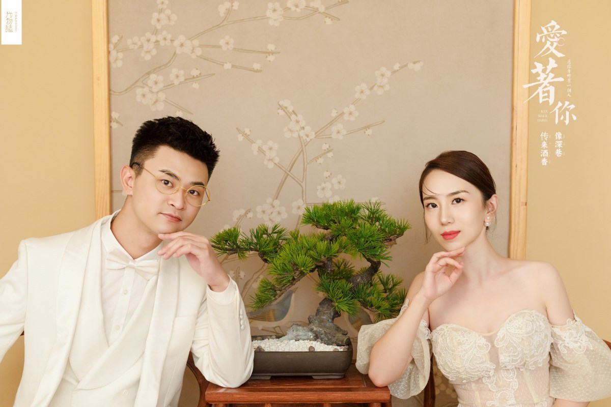 极致情绪！姚恺文先生刘超女士复古民国风婚纱照、极简棚拍、、、婚纱照